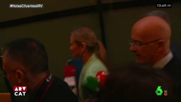 Cristina Cifuentes a su salida de la Asamblea de Madrid 