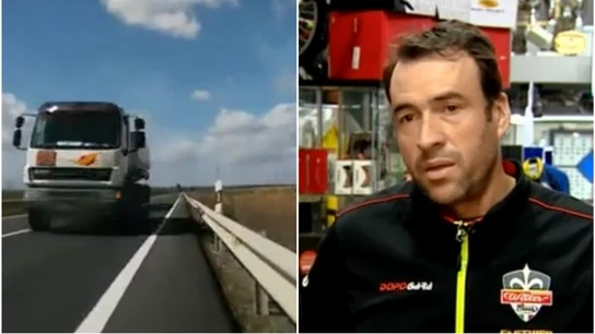 Un ciclista, a punto de ser atropellado Un ciclista, a punto de ser atropellado