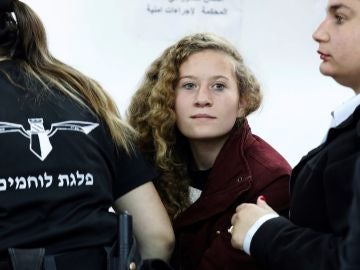 Imagen de archivo de Ahed Tamimi en la Corte militar Imagen de archivo de Ahed Tamimi en la Corte militar