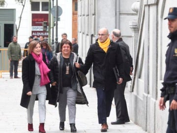 Forcadell, Bassa y Romeva a su llegada al Supremo Forcadell, Bassa y Romeva a su llegada al Supremo