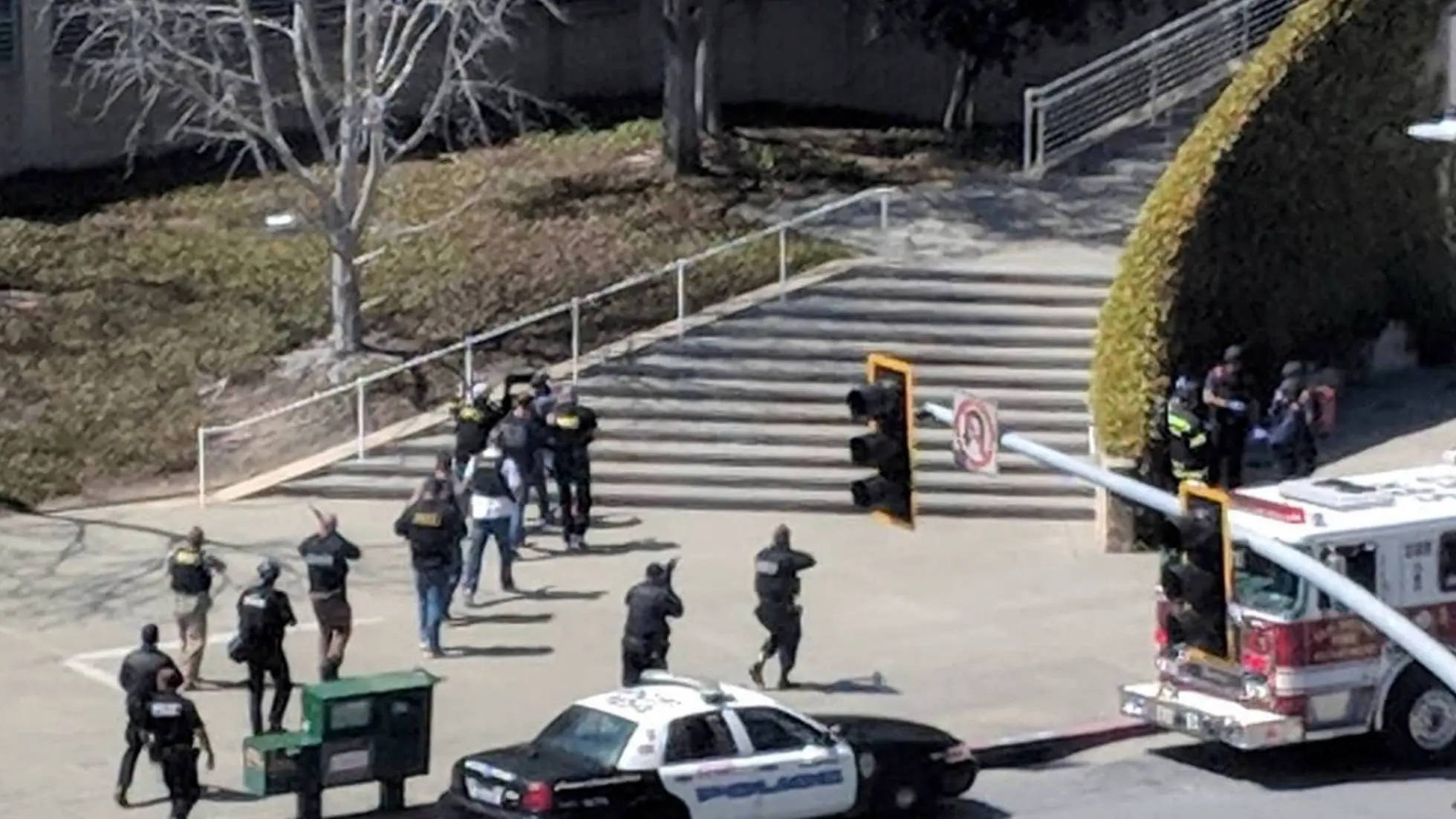 La Policía de San Bruno, en la sede central de Youtube