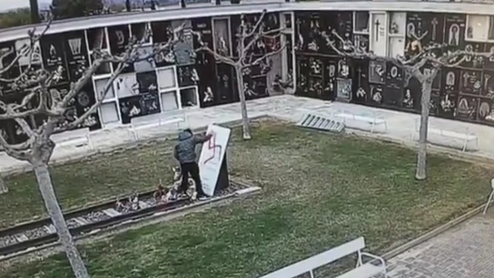 Pintan una esvástica en el monumento a las víctimas de Mauthausen Pintan una esvástica en el monumento a las víctimas de Mauthausen