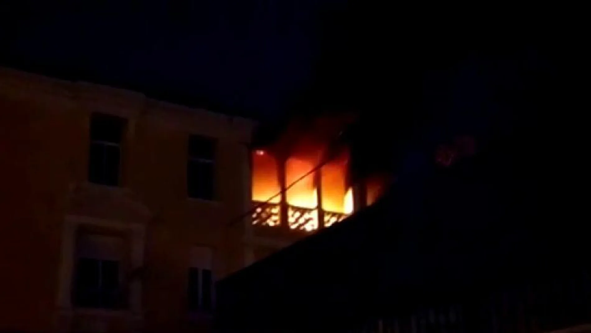 Incendio de una vivienda en Málaga