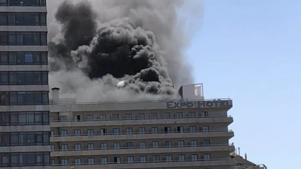 Incendio en el Expo Hotel Barcelona