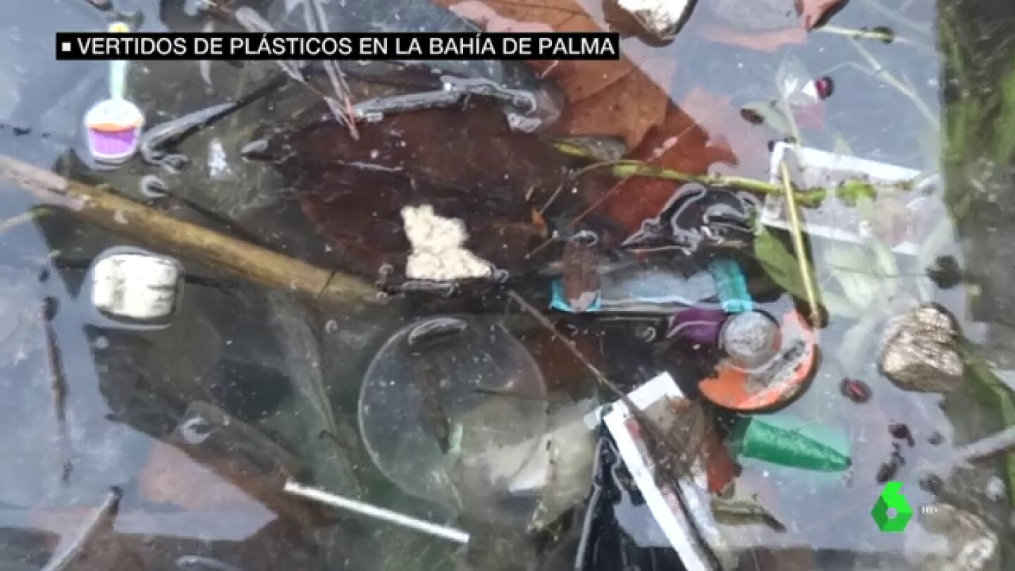 Vertidos de pl&aacute;tico en la Bah&iacute;a de Palma