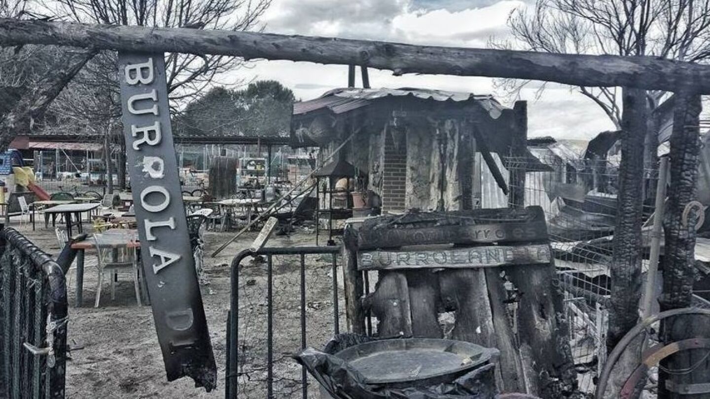 Burrolandia, arrasado tras un incendio