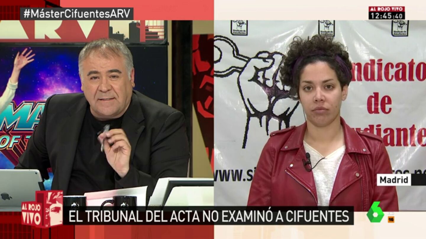 La secretaria general del Sindicato de Estudiantes Ana Garc&iacute;a