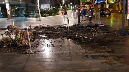Estado de la estructura tras haber ardido Estado de la estructura tras haber ardido