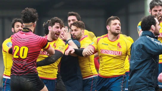 Momento del España - Bélgica de rugby Momento del España - Bélgica de rugby