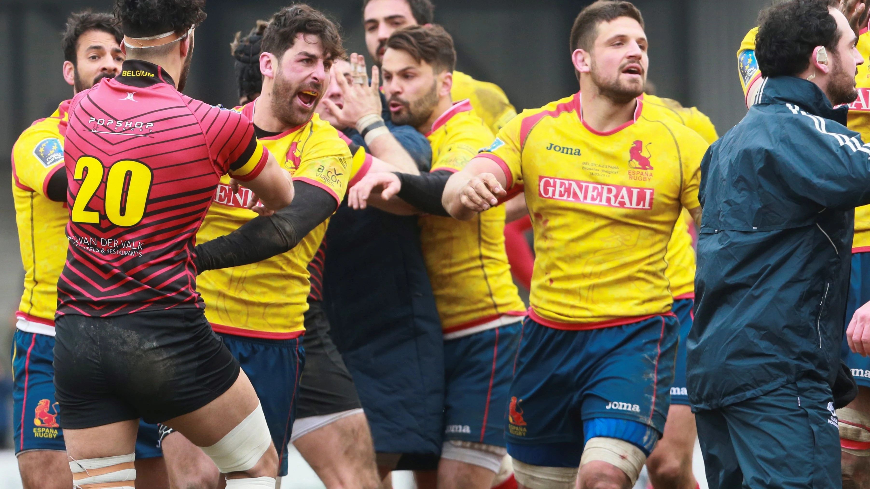 Momento del España - Bélgica de rugby