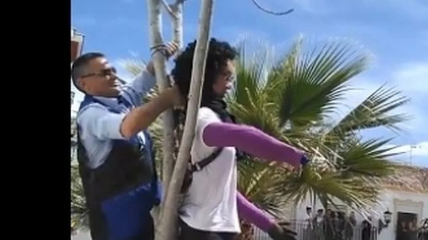 El muñeco que representaba a Ana Julia en Coripe El muñeco que representaba a Ana Julia en Coripe