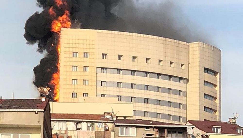El hospital de Turquía, en llamas