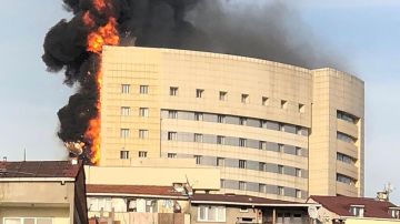 El hospital de Turquía, en llamas
