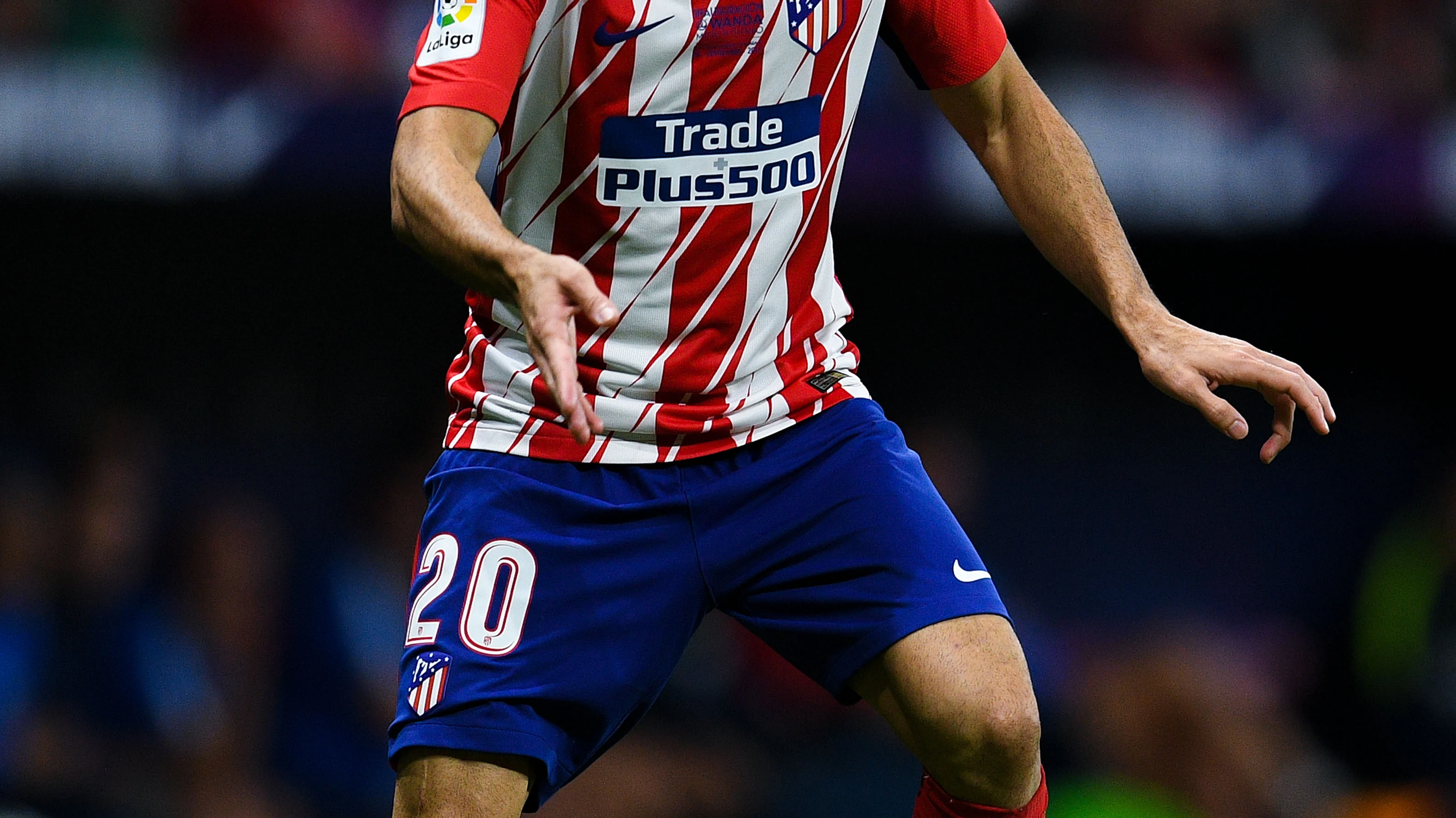 Juanfran Torres, en un partido con el Atlético de Madrid