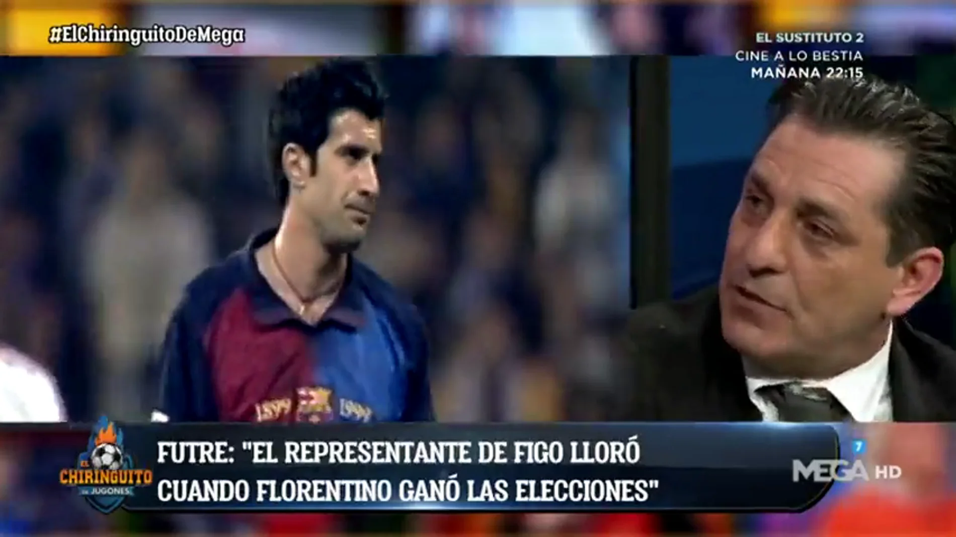 Futre desvela en 'El Chiringuito' los detalles del fichaje de Figo por el Madrid: "No se quería ir"