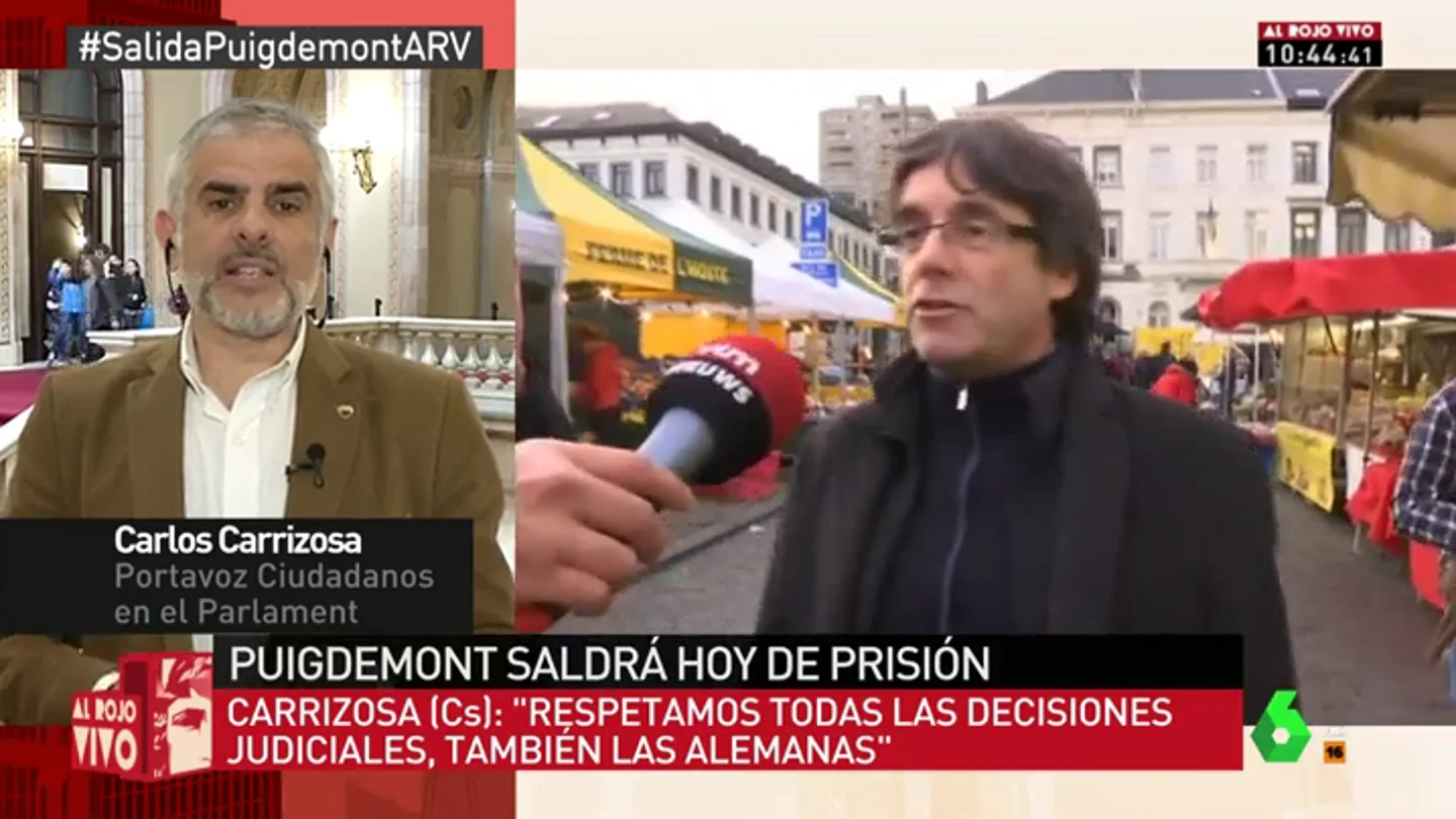 Carlos Carrizosa, tras la libertad de Puigdemont: "Pintan como victoria algo que no es. Siguen presos y prófugos" Carlos Carrizosa, tras la libertad de Puigdemont: "Pintan como victoria algo que no es. Siguen presos y prófugos"