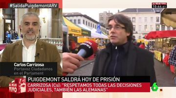 Carlos Carrizosa, tras la libertad de Puigdemont: "Pintan como victoria algo que no es. Siguen presos y prófugos"