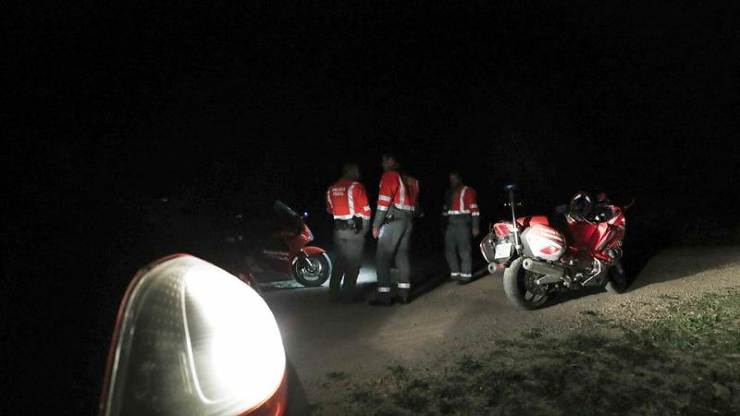 Operativo de la Pol&iacute;cia Foral montado a orillas del Ebro