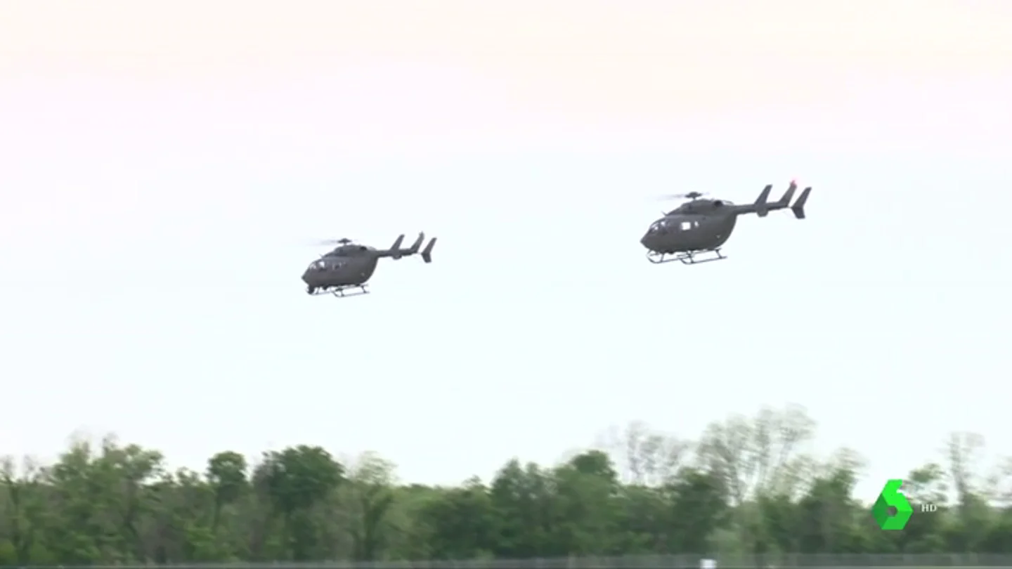 Helicópteros estadounidenses se dirigen a la frontera de México Helicópteros estadounidenses se dirigen a la frontera de México