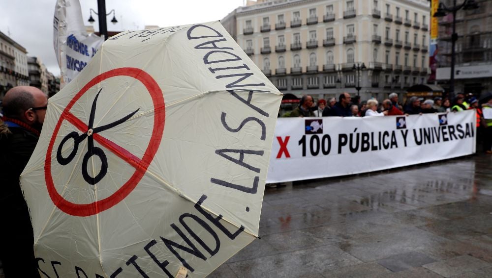 Manifestación en Madrid por la Sanidad pública