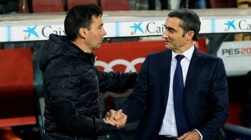 Valverde saluda a Garitano