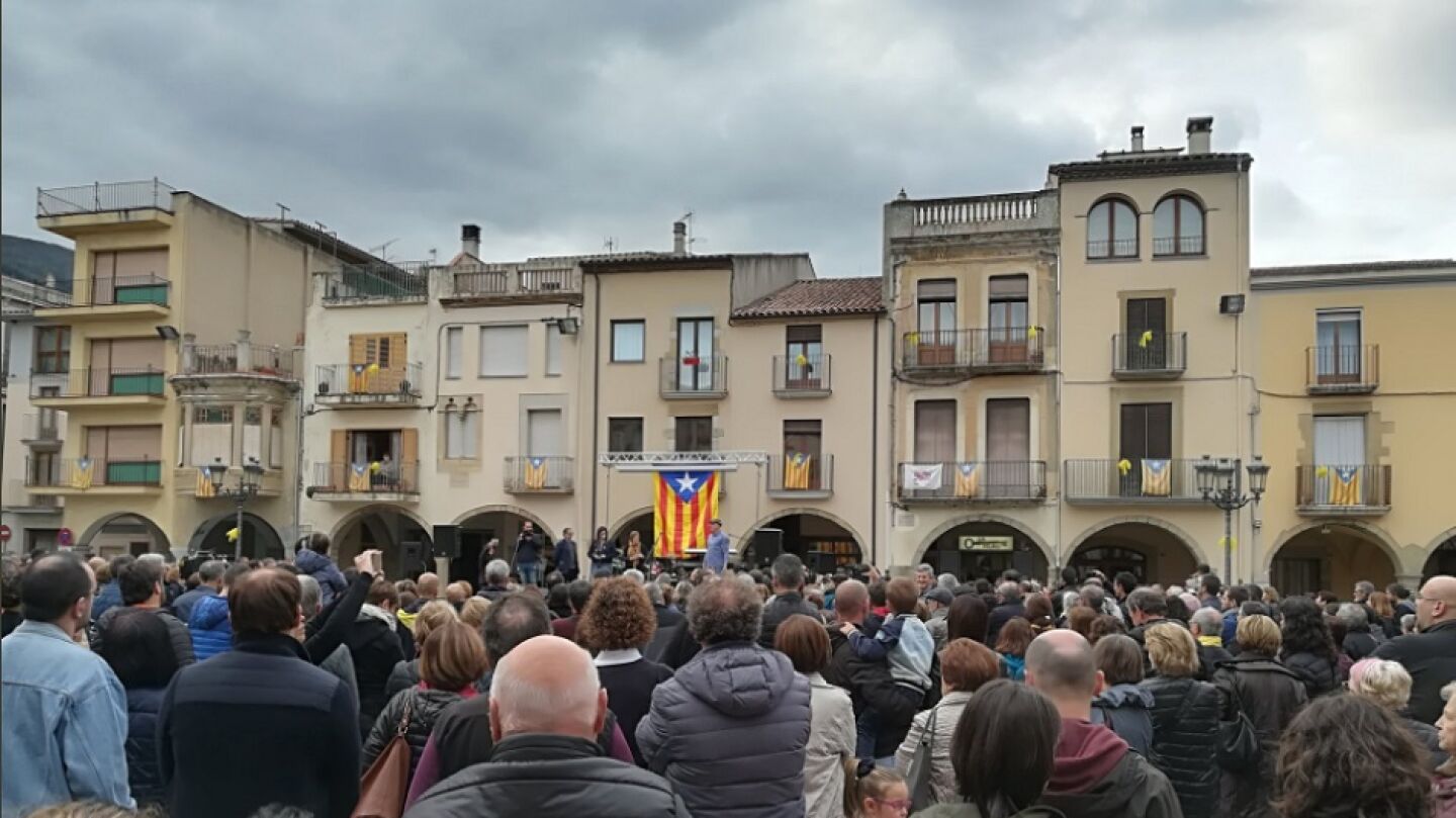 manifestaci&oacute;n en Amer, Girona