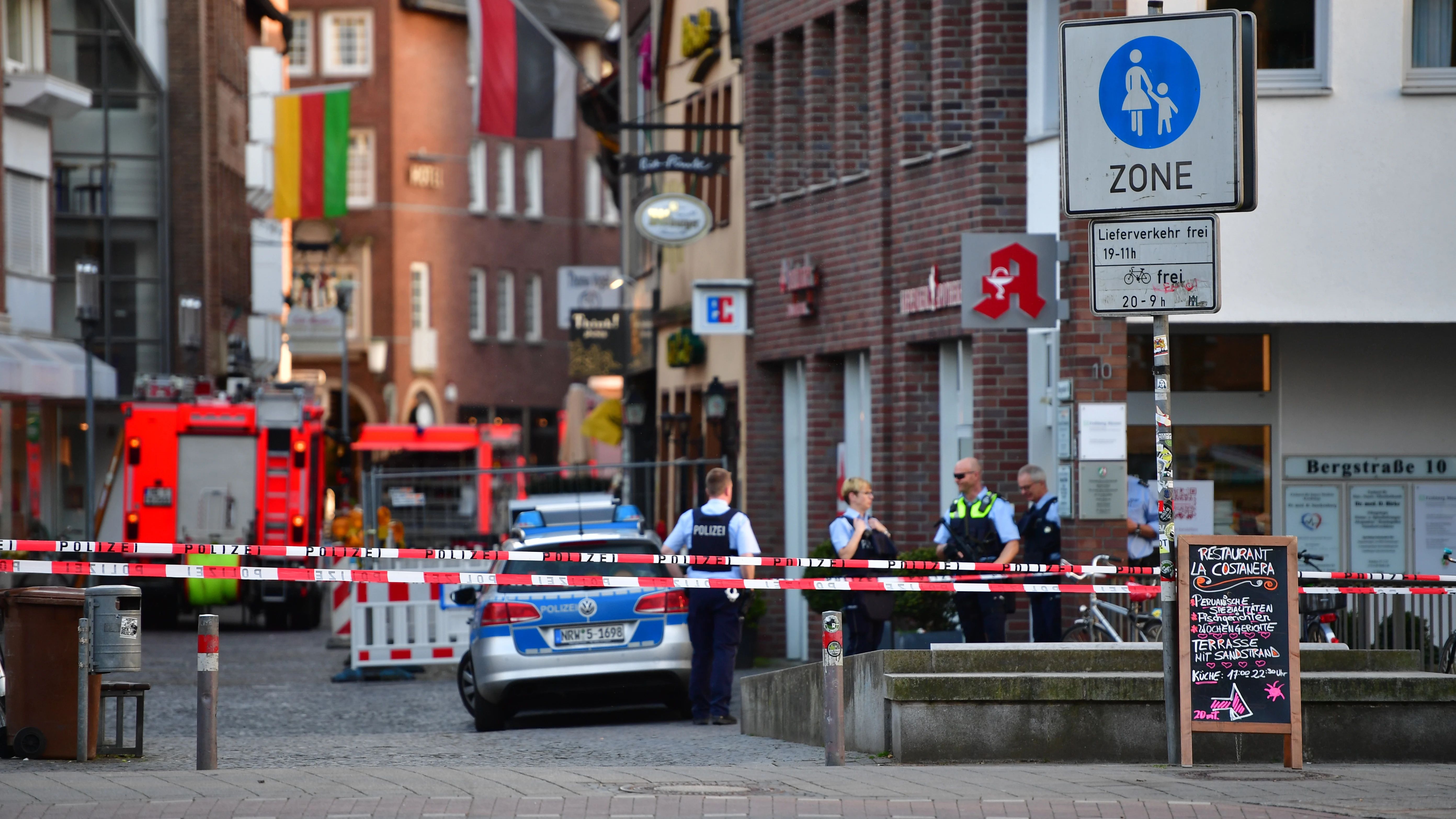 La policía ha acordonado la zona del atropello múltiple en Münster