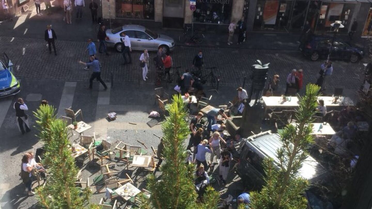 Zona de M&uuml;nster en el que ha tenido lugar el atropello masivo