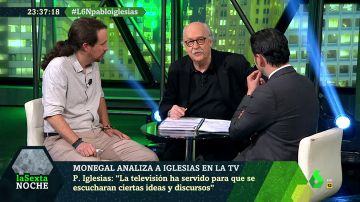 Del 'repita conmigo' a Aguirre' al 'Pantunflo' a Inda: Monegal repasa los 'hits' de Pablo Iglesias en laSexta Noche