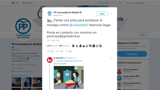 Cuenta de Twitter del PP de la Comunidad de Madrid Cuenta de Twitter del PP de la Comunidad de Madrid