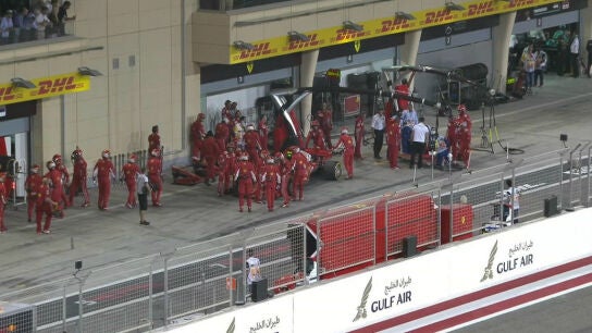 Parada accidentada de Kimi Raikkonen