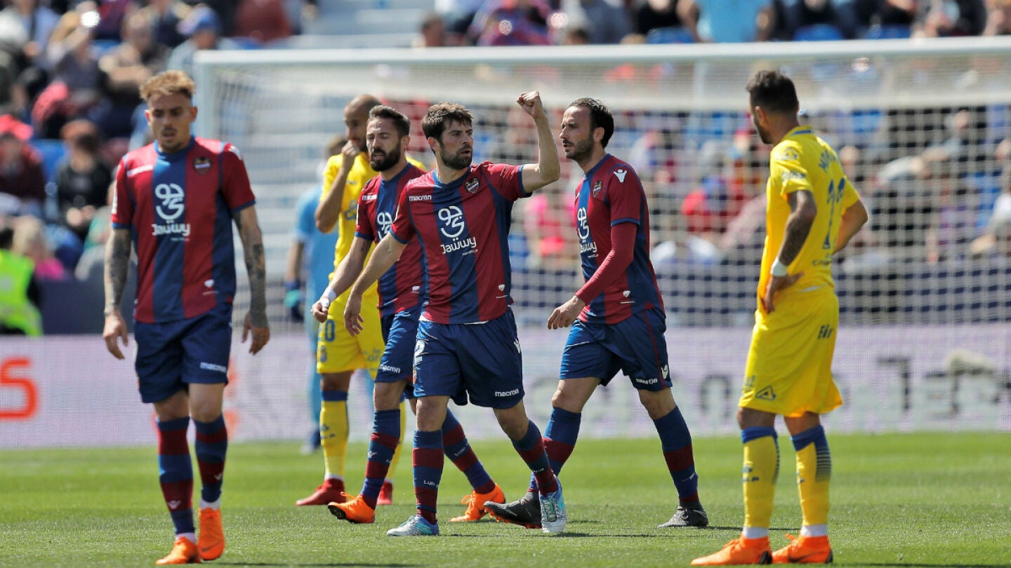 El Levante celebra un gol ante Las Palmas