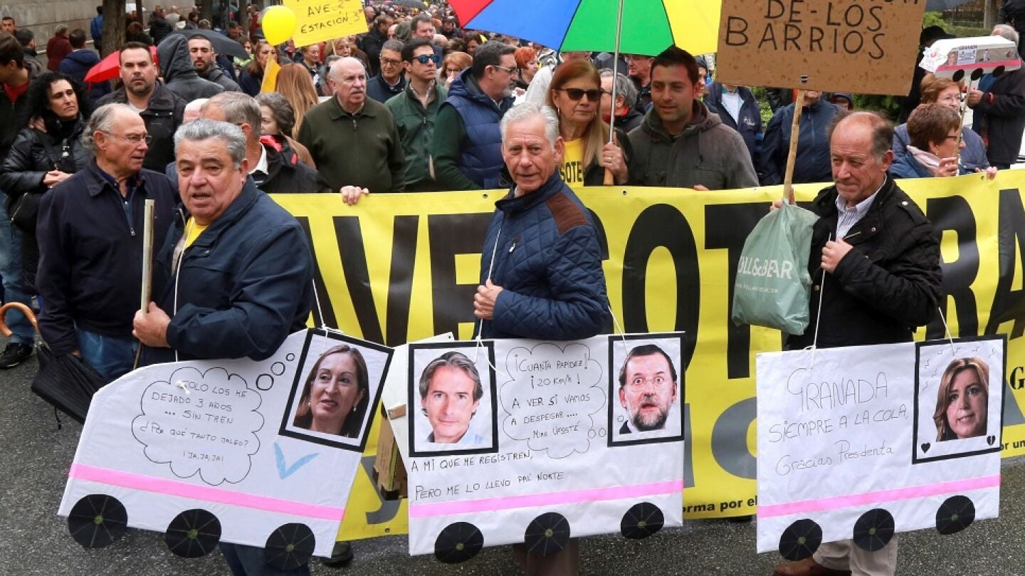 Manifestantes en Granada