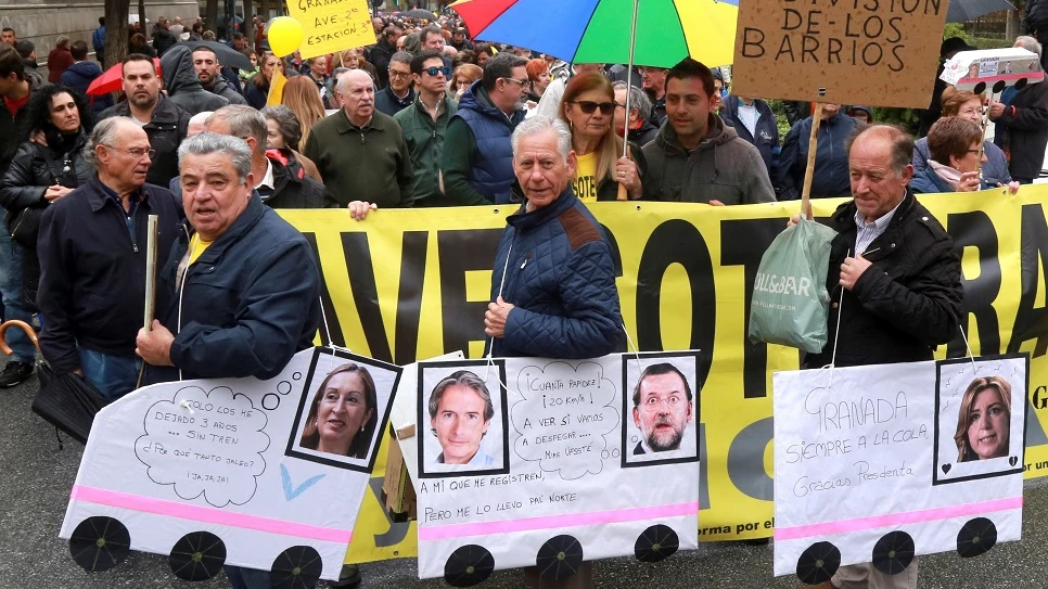 Manifestantes en Granada