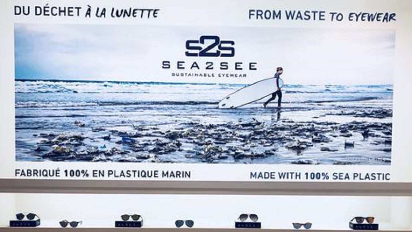 Gafas con red de pesca reciclada