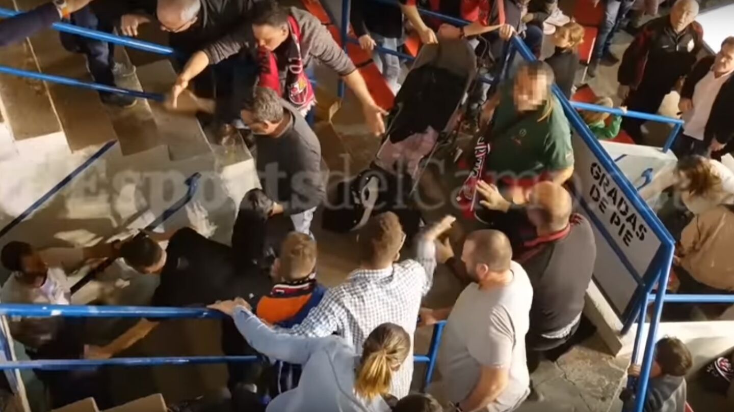 Brutal pelea entre seguidores del Reus