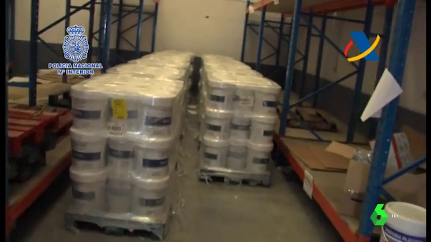 La Polic&iacute;a Nacional interviene en Madrid 370 kilos de marihuana trasportada en botes de pintura por una organizaci&oacute;n china