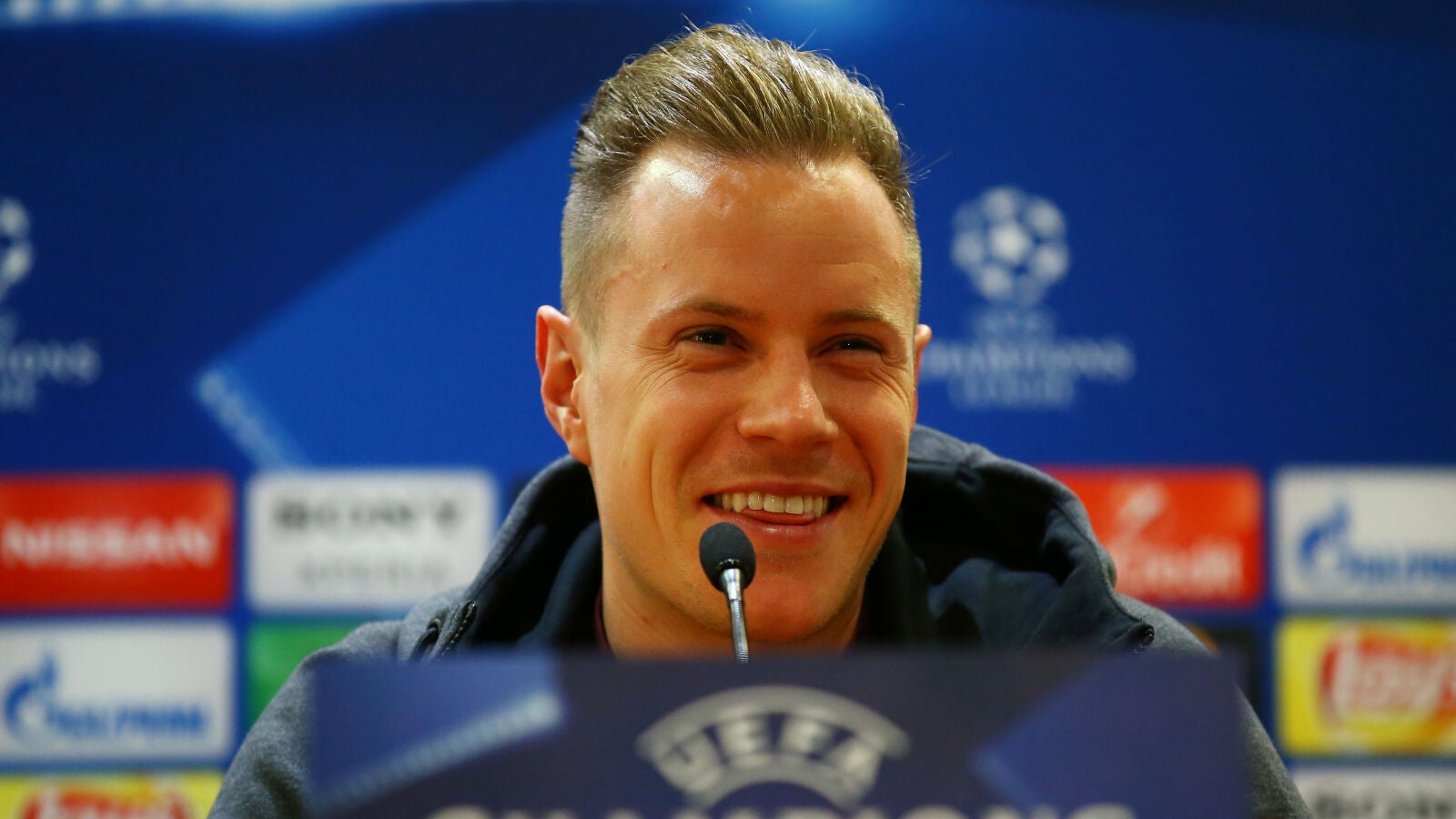 Ter Stegen, en rueda de prensa previa a la Roma
