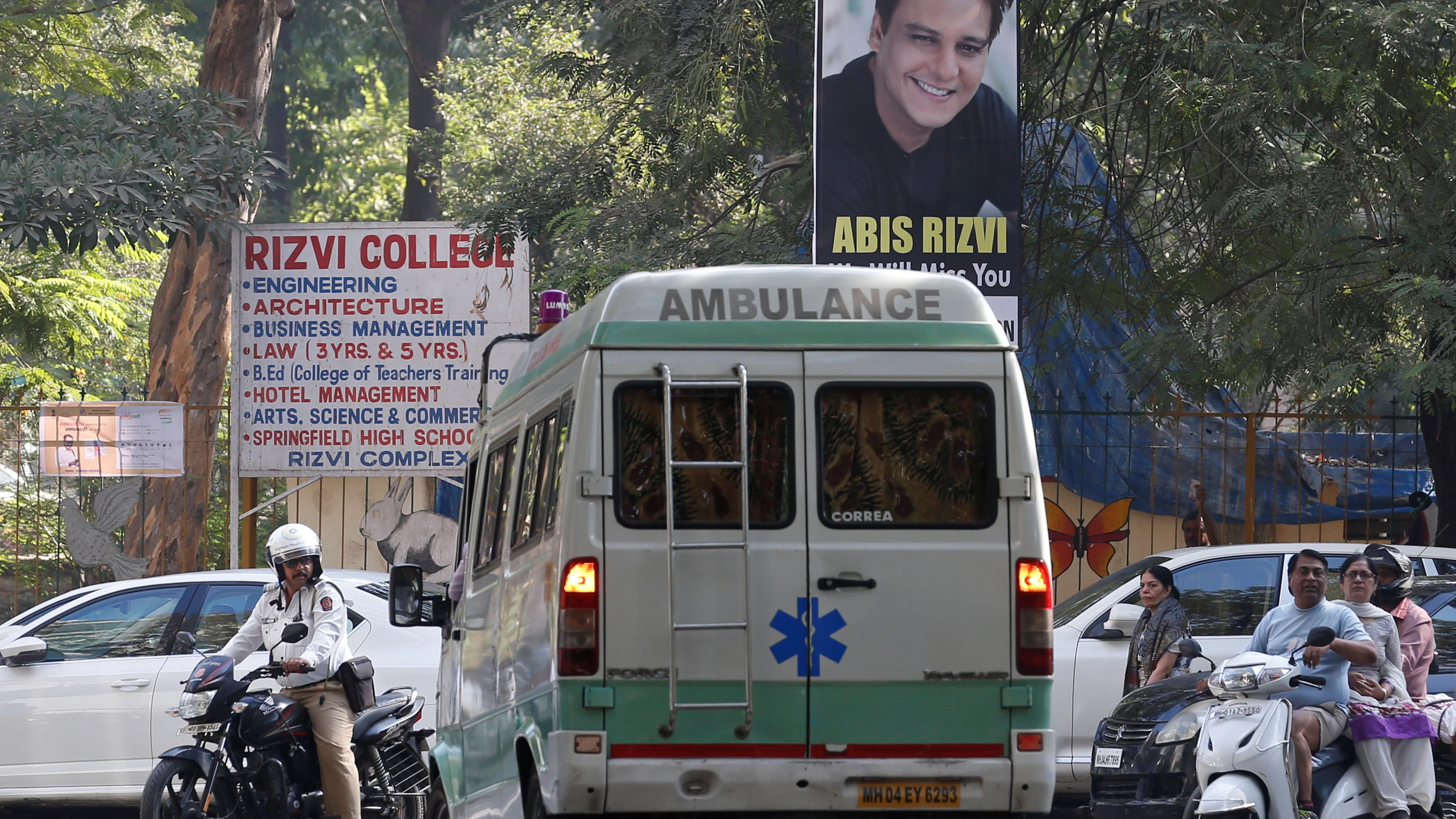 Una ambulancia en la India