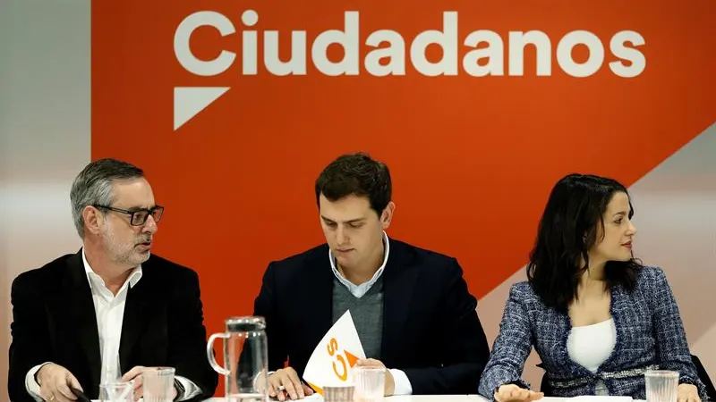 Albert Rivera, Inés Arrimadas y José Manuel Villegas