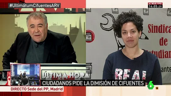 Ana García, secretaria general del Sindicato de Estudiantes Ana García, secretaria general del Sindicato de Estudiantes