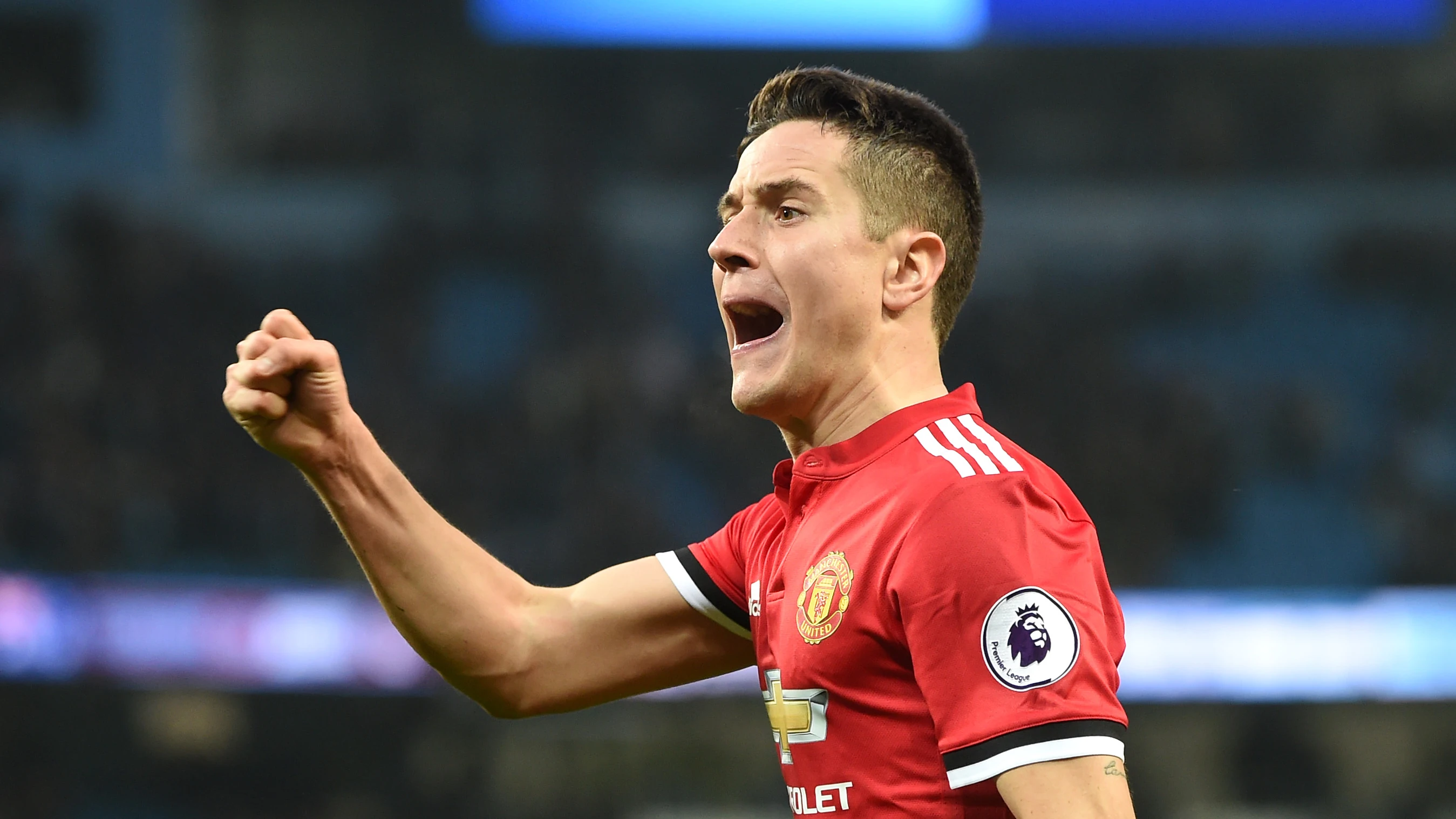 Ander Herrera, durante el partido contra el Manchester City