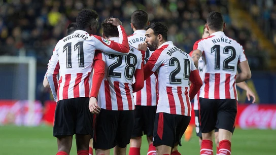 Los jugadores del Athletic celebran un gol ante el Villarreal Los jugadores del Athletic celebran un gol ante el Villarreal
