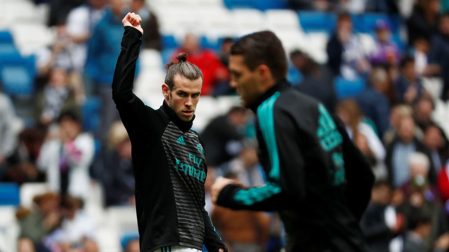 Bale, durante un calentamiento