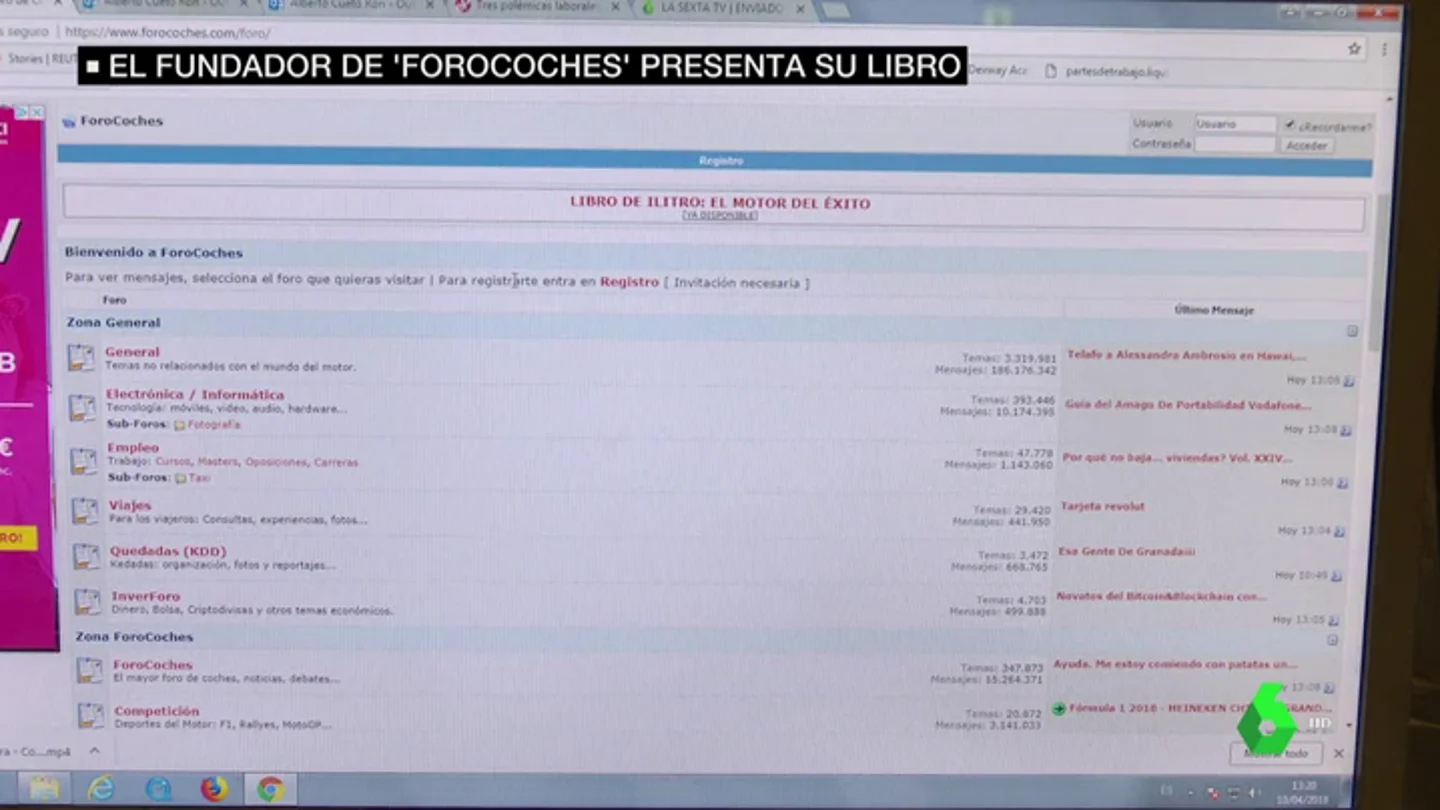 Pantallazo de la página web de Forocoches Pantallazo de la página web de Forocoches