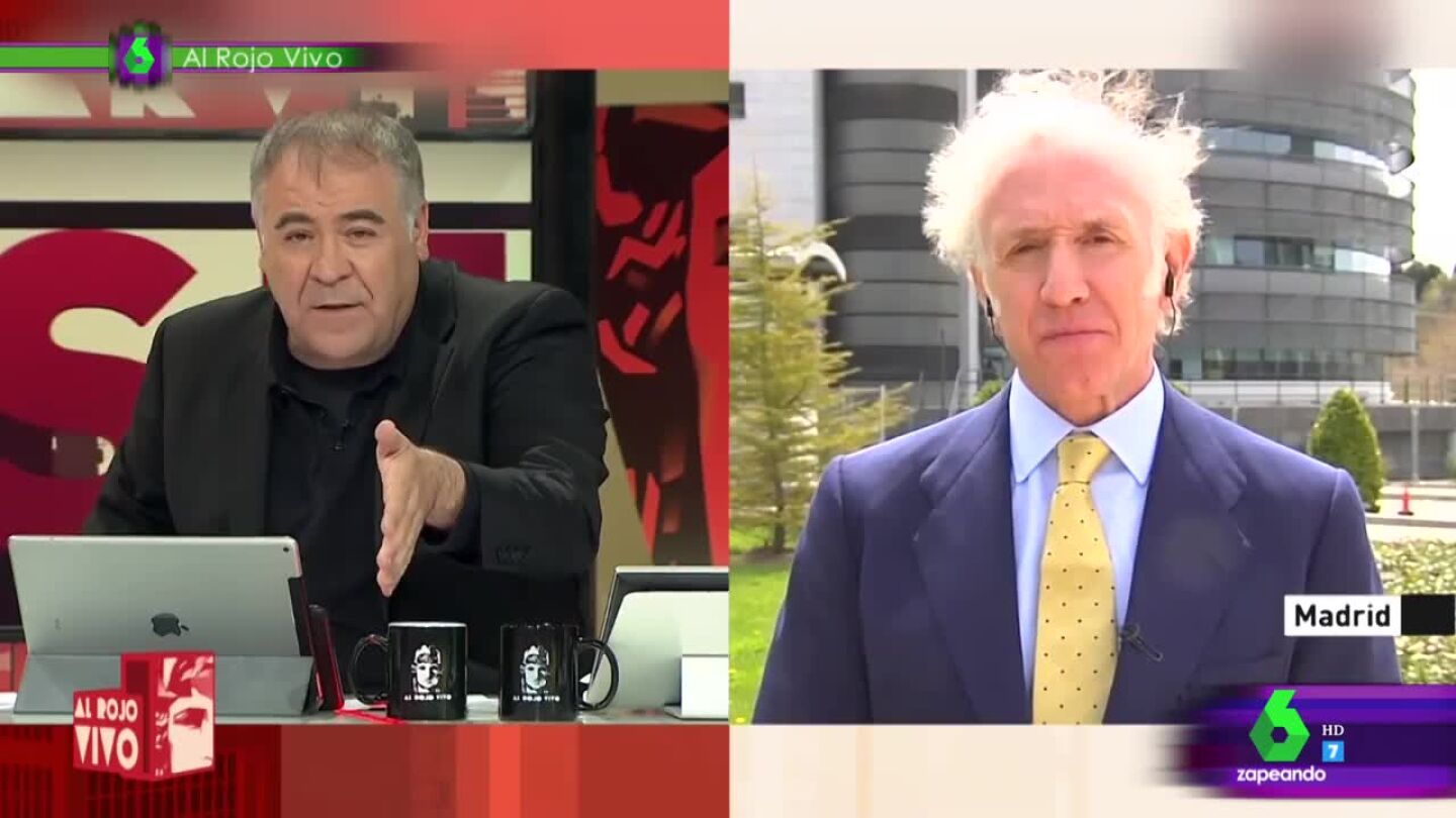 El "efecto hipn&oacute;tico" del pelo de Eduardo Inda por culpa del temporal