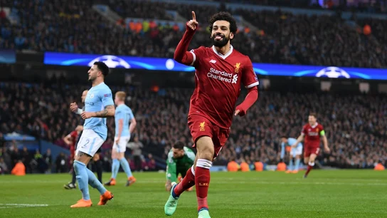 Salah celebra su gol al City Salah celebra su gol al City