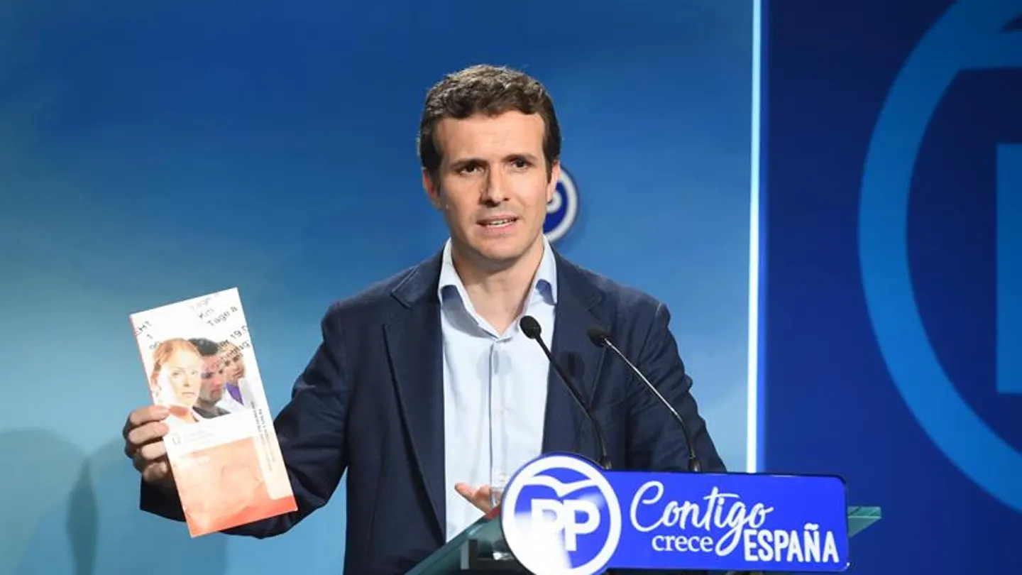 Pablo Casado, en rueda de prensa Pablo Casado, en rueda de prensa
