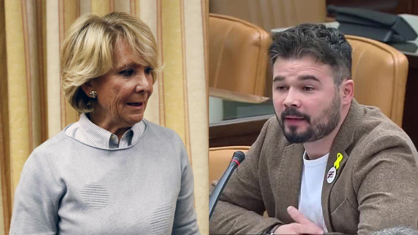 Esperanza Aguirre y Gabriel Rufi&aacute;n en el Congreso