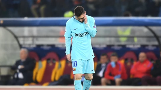 Leo Messi, cabizbajo en El Olímpico Leo Messi, cabizbajo en El Olímpico